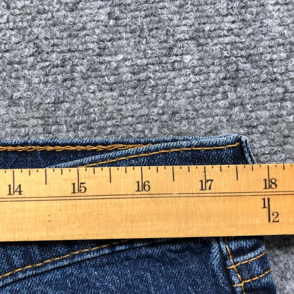 Levis 505 Regular Fit Straight Leg Jeans Mens 36x32 Dark Wash Blue Denim